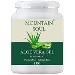 Mountain Soul 100% Organic & Pure Aloe Vera Gel for Skin, Face - 1 KG, Ultimate Gel For Glowing Skin, For Both Men and Women