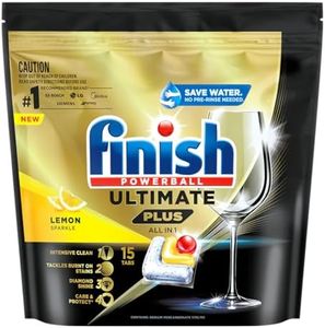 Finish Ultimate Plus All in 1 Dishwasher Tablets, Lemon Sparkle, 105 Tablets