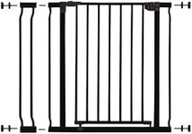 Dreambaby Liberty Walk Thru Baby Safety Gate Set - with 3.5inch Extension Panel, Fits 29.5-36.5inch Openings - Pressure Mounted Security Gates - Model L1992BB - Black