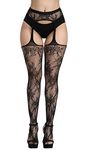 Women Sheer Fishnet Lower Bodystocking Lingerie