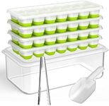 DOQAUS Ice Cube Tray with Lid and B