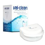 Val Clean Denture Cleaner 12 Packet for 1 Year and Dental Retainer Case, Denture Night Guard, Perfect Combo