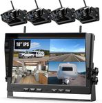 eRapta Magnetic Wireless Backup Camera 10.1” IPS Monitor, 2-Min DIY Installation,1080P, 9600mAh Lower Consumption Rechargeable Camera System for Hitching/Horse Trailer/Trailer/RV/Truck/Car ACT104