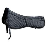 Intrepid International Saddle Fitting Half Pad with Removable Maxtra Foam, Black