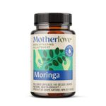 Motherlove Moringa (60 Capsule Value Size) Lactation Supplement to Optimize Breast Milk Supply—Non-GMO, Organic Herbs, Vegan, Kosher, Soy-Free