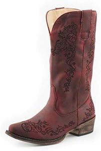 ROPER Women's Western Boot, Red, 5