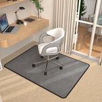 Heavy Duty Office Chair Mats for Carpeted and Hardwood Floor 120 x 90 cm Carpet Protector Chair Mat for Home and Office Floor Mat for Office Chair Anti-skidding Light Gray