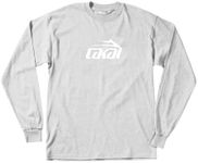 Lakai Men's Basic Long Sleeve T-Shirt - 100% Cotton Skateboarding Tee, Ash, Small