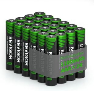 BEVIGOR Rechargeable AAA Batteries, 1100 mAh High Capacity, LSD Low Self Discharge Technology, 1.2V NiMH AAA Batteries Rechargeable, Long-Lasting Triple AAA Rechargeable Batteries, 24 Count