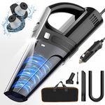 DRECELL Car Vacuum Cleaner, Portable Car Vacuum with Powerful 7000PA Suction, Car Accessories, DC 12V High Power 16.4Ft Cord Vacuum Cleaner for Car, LED Light & Low Noise, VC008C