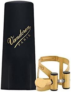 Vandoren MO Series Ligature and Cap for Baritone Saxophone V16, Aged Gold