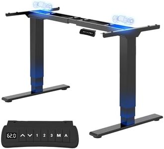 FLEXISPOT Höhenverstellbarer Schreibtisch Elektrisch Tischgestell mit 2 starken Motoren, Super Belastung 160KG, 3-Fach-Teleskop, Memory-Steuerung, LED Höhenanzeige (PRO Schwarz)