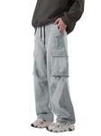 Lymio Men Cargo || Men Cargo Pants || Men Cargo Pants Cotton || Cargos for Men (Cargo-42-45) (in, Alpha, L, Grey)