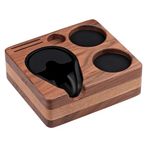 Normcore Tamping Station - Natural Walnut Espresso Tamping Mat - Wooden Tamping Mat for 51/54/58mm Portafilter, Tamper, Distributor, Puck Screen and Portafilter - Genuine American Walnut Wood