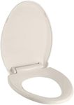 GarveeTech Toilet Seat, Sturdy Elongated Toilet Seat With Soft Close Mechanism - Effortless Installation and Cleaning, Secure Fit for Most Toilets - Classic Almond Finish