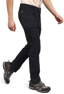 Reccy Men's Trekking Hiking Regular Fit All Weather Sun Protected Versatile Nomadic Pants (in, Alpha, 2XL, Regular, Pitch Black)