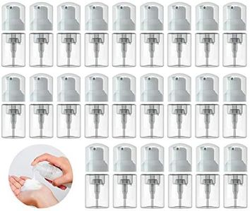 24 Pcs Empty Foam Pump Bottle 1oz/30ml Travel Size Plastic Pump Bottle Soap Bottle Portable Small Hand Sanitizer Dispenser Bottles, Refillable Clear Instant Foaming Bottles for Hand Lotion Shampoo