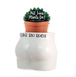 Boxer Gifts Like Big Buds Novelty Body Shaped Plant Pot | Funny Rude Home Décor Gift, Ceramic, White, One Size