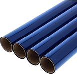 Juvale 4-Pack Blue Cellophane Wrapping Roll for Gift Baskets and Crafts, 17 Inches x 10 Feet Each