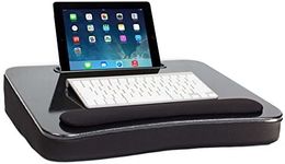 Sofia + Sam All Purpose Memory Foam Lap Desk (Black Sparkle Top) with Tablet Slot - Supports Laptops Up to 17 Inches