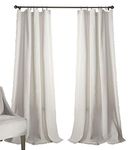 Lush Decor Rosalie Light Filtering Window Curtain Panel Set- Pair- Vintage Farmhouse & French Country Style Curtains - Timeless Dreamy Drape - Romantic Lace Trim - 54" W x 95" L, White