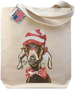Goat Tote Bag, Goat Lover Christmas Gifts, Christmas Goat Tote