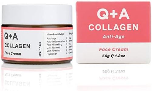 Q+A Collagen Face Cream. A vegetarian, seaweed derived Collagen cream for ageing skin, anti ageing with natural seaweed derived Collagen, and Shea Butter for Ultimate Hydration. 50g/1.8oz