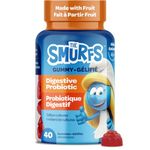 The Smurfs Kids Probiotic Gummies with 1 Billion CFU Probiotics & Prebiotics Chewable Probiotic Kids for Digestive Support, Healthy Gut & Immune Health | Ages 3+ | Made with Real Fruit | 40 Count