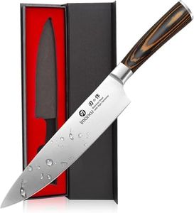 imarku Chef Knife - Pro Kitchen Knife 8 Inch Chef's Knives Japanese SUS440A Stainless Steel Sharp Paring Knife with Ergonomic Handle, Orange Handle, Christmas Gifts for Women Men