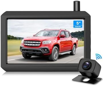 AUTO-VOX Wireless Backup Camera W7-2.4G Stable Digital Signal Rear View Camera for Rear/Side/Front - 5" Monitor Dual Channels System Back Up Camera for Car, Pickup, SUV, Truck, Trailer, Camper