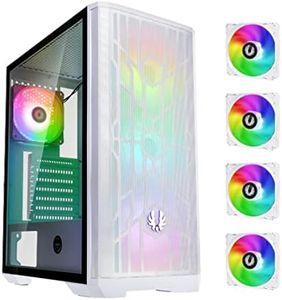 BitFenix Nova Mesh SE 4ARGB High Airflow PC Gaming Case Premium White-GPU Support 357mm- AIO Support 360mm-6+6 Controller (LED/PWM System) Aura SYNC/Mystic Light/RGB Fusion 2.0/Polychrome SYNC