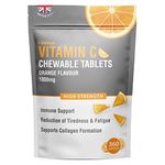 Vitamin C 1000mg Chewable - 360 Tablets - Supports Immune Health and Helps Fight Colds - Helps Reduce Tiredness and Fatigue