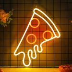 CoolGift Mart Pizza Neon Sign, Dimmable LED Light Restaurant, Kitchen, Man Cave, Birthday Party Decor; Gift for Kids, Boys, Girls, and Pizza Lovers