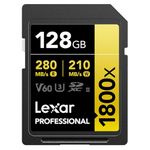 Lexar 128GB Professional 1800x UHS-II SDXC Memory Card (Gold Series)