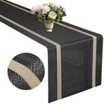 FAVE Woven Vinyl Table Runner Black