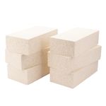 6 Pieces Insulating Fire Brick for Ovens, Kilns, Fireplaces, Forges 9" x 4.5" x 2.5" 2300F Rated Insulating Fire Bricks