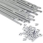 30 Pieces 1/4 x 9.4 Inch Spiral Steel Boning Precut with 30 Steel Boning Tips Corset Boning for Sewing Corsets Costume Making Structure and Form for Corsets Costume Set