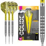 Target Darts Bolide 90% Tungsten Swiss Point Steel Tip Darts Set of 3, Barrel 01, 25 Grams | Featuring Pro Grip Dart Stems, Number 6 Dart Flights, Swiss Points | Professional Darts