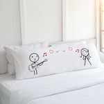 BoldLoft Love Me Tender Body Pillow Cover- Boyfriend Gifts, Husband Gifts, for Him, Valentines Presents, His and Hers Gifts, Gifts for Couples, Matching Couple Gifts