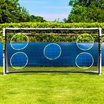 FORZA 8ft x 4ft Kids Football Goal | Kick Off the Fun! | Durable All Weather uPVC Football Goals [Optional Target Sheet, Garden Football & Carry Bag Included] (Goal and Target Sheet)