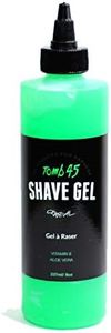 Tomb 45 Shave Gel for Men, Non-Foaming Fresh Scent Clear Shaving Gel with Skin Replenishing Vitamin E and Soothing Aloe Vera, Sensitive Skin Moisturizer 8oz