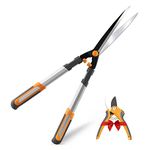 AIRAJ Lightweight Hedge Shears(600mm),with Ergonomic Lightweight Anti-Slip Handles and Razor-Sharp Blades,Professional Garden Shears for Hedges, Shrubs and Bushes - Easy Cutting and Trimming