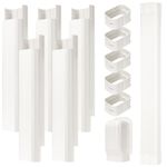 4" W 9Ft L Line Set Cover Kit for Mini Split Air Conditioners Decorative PVC Slim Line Cover for Central AC & Heat Pumps Systems Tubing Cover