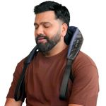 Dr Physio USA 1048 Shiatsu Electric Neck and Back Massager Machine with Infrared Kneading Nodes for Cervical Neck, Shoulder, Back & Body Muscle Pain Relief