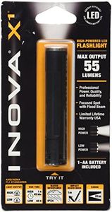 Inova X1DM-HB Dual High/Low Mode Flashlight with White LED and 1 AA Battery, Black