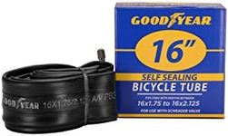 Goodyear SelfSealing Bicycle Tube 16 inch Bike Tube with Butyl Rubber Dependable Premium Mountain Bike Tubes for Premium Cycling 16 X 1.75.2.125