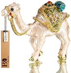 YUFENG Mini Figurine Trinket Boxes Ornament Crystals ,Hand-painted Patterns Jewelry Trinket Box Hinged Collectible Ring Display Holders for Women or Girl (camel trinket box)