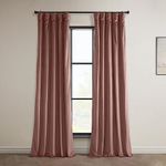 Half Price Drapes Vpyc-161234 Heritage Plush Velvet Curtain, 50 x 108, Wild Rose