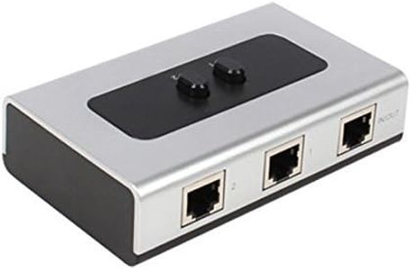 2Port RJ45 Gigabit Ethernet RJ45 Network Switch Splitter Selector Box 100M/1000M