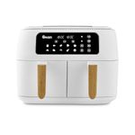 Swan SD10410WHT Nordic Duo 13-in-1 Air Fryer with Dual Non-Stick Baskets, Swan Cyclone Technology, 13 Pre-Set Functions, Match Cook, 8L, 1600W - 1800W, White